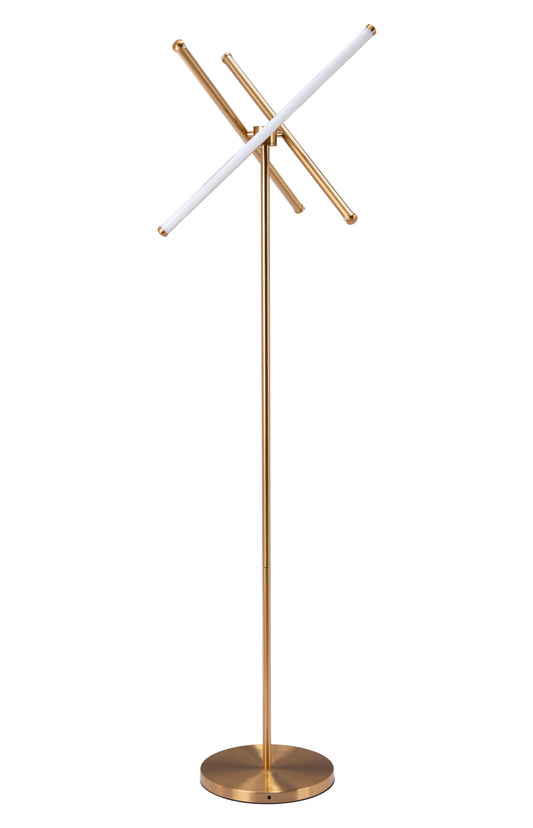 Garza Floor Lamp Brass