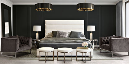 Bardot Channel Tufted Queen Bed