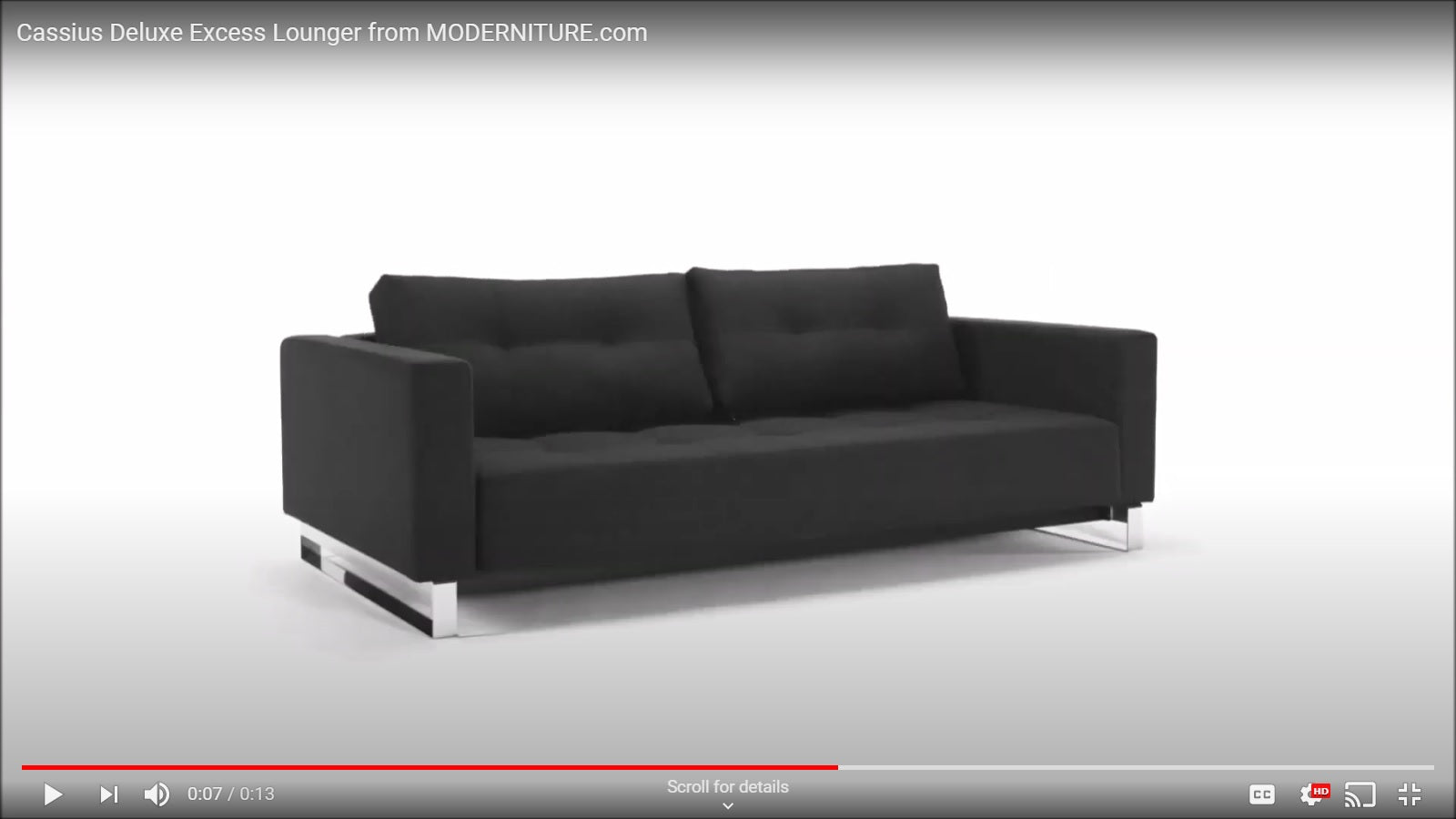 Cassius Deluxe Excess Lounger Sofabed Video