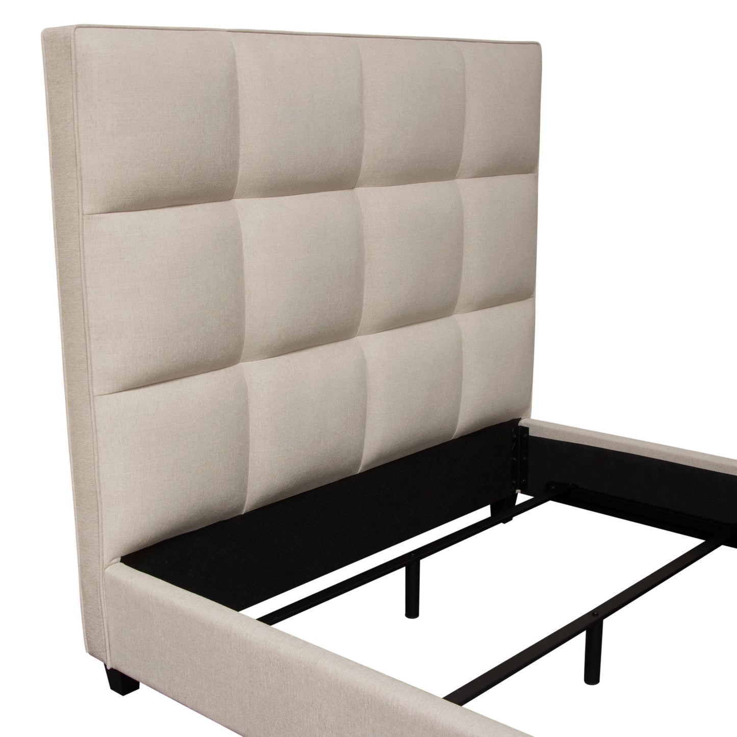 Devon Grid Tufted Eastern King Bed