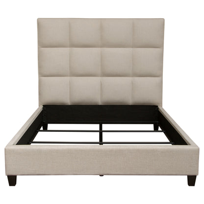 Devon Grid Tufted Queen Bed