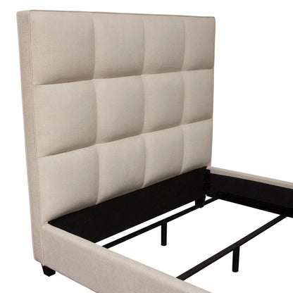 Devon Grid Tufted Queen Bed