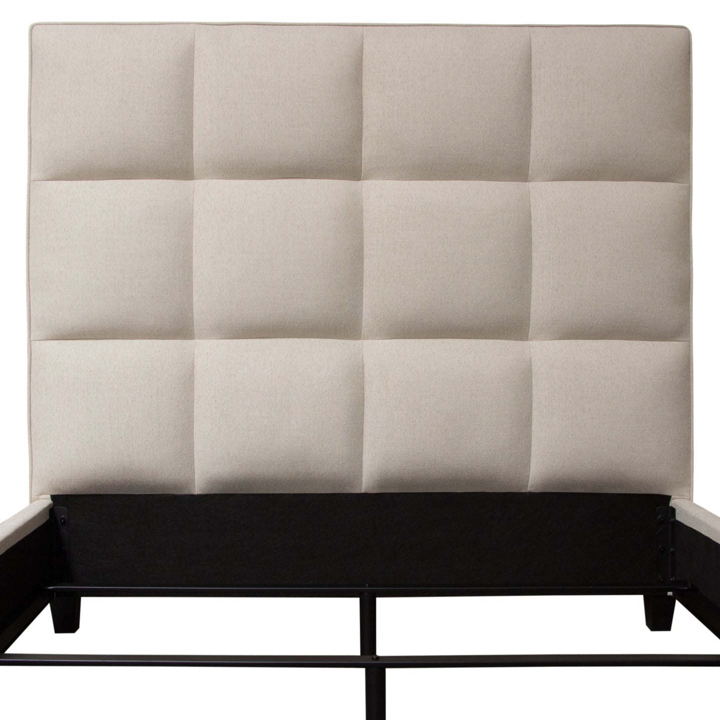 Devon Grid Tufted Queen Bed