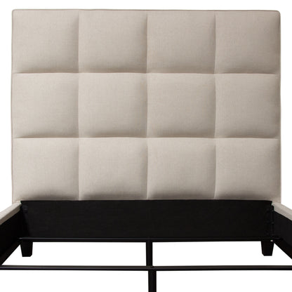 Devon Grid Tufted Queen Bed