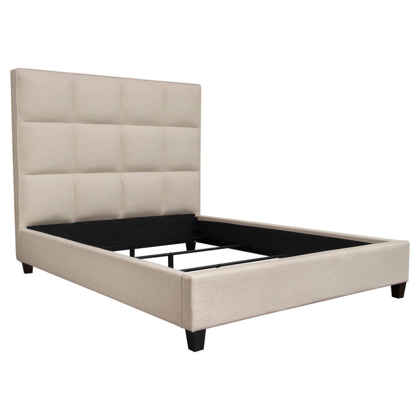 Devon Grid Tufted Queen Bed