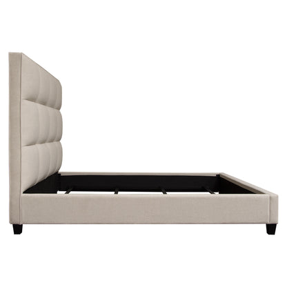 Devon Grid Tufted Queen Bed