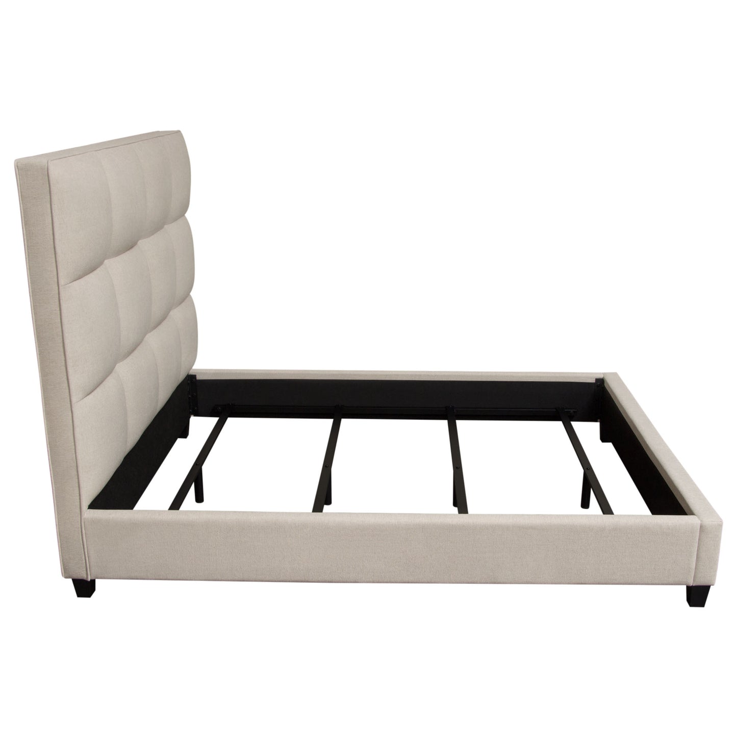 Devon Grid Tufted Queen Bed