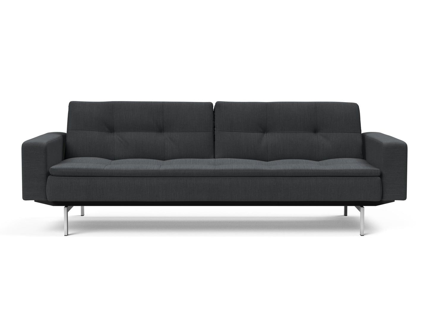 Dublexo Sofa with Arms, Stainless Steel Legs