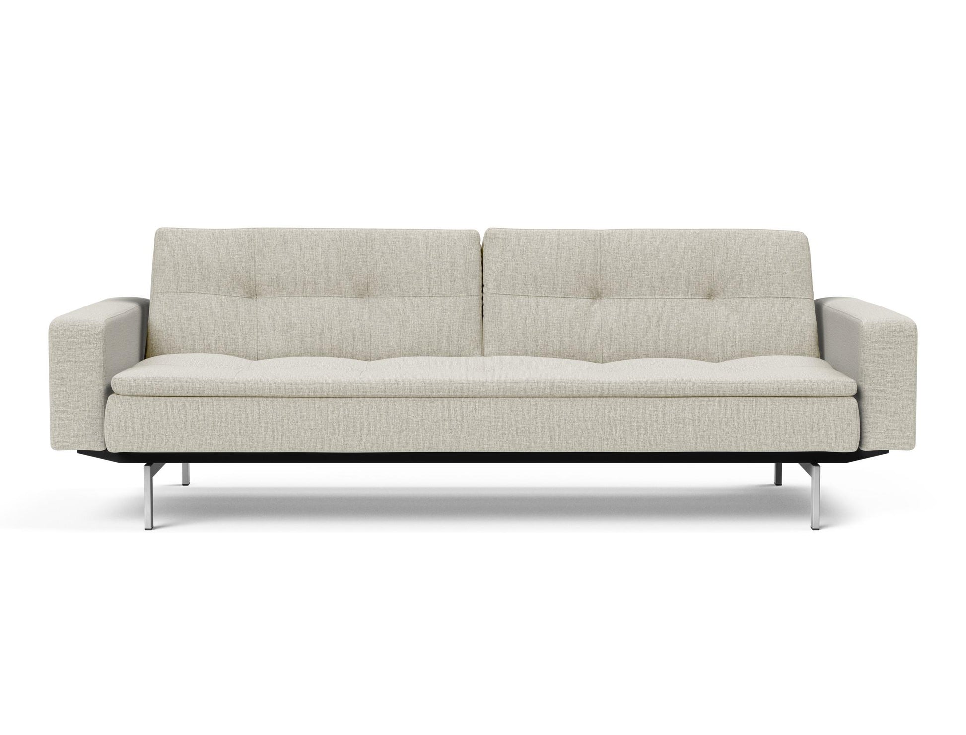 Dublexo Sofa with Arms, Stainless Steel Legs