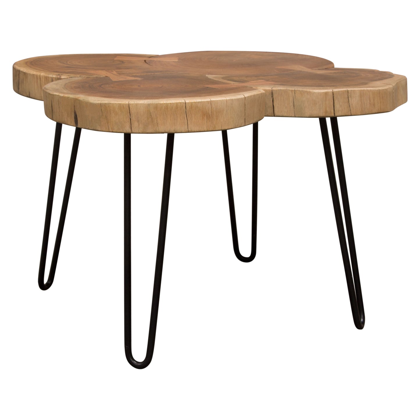 Joss Natural Acacia One of a Kind Live Edge Square Cocktail Table