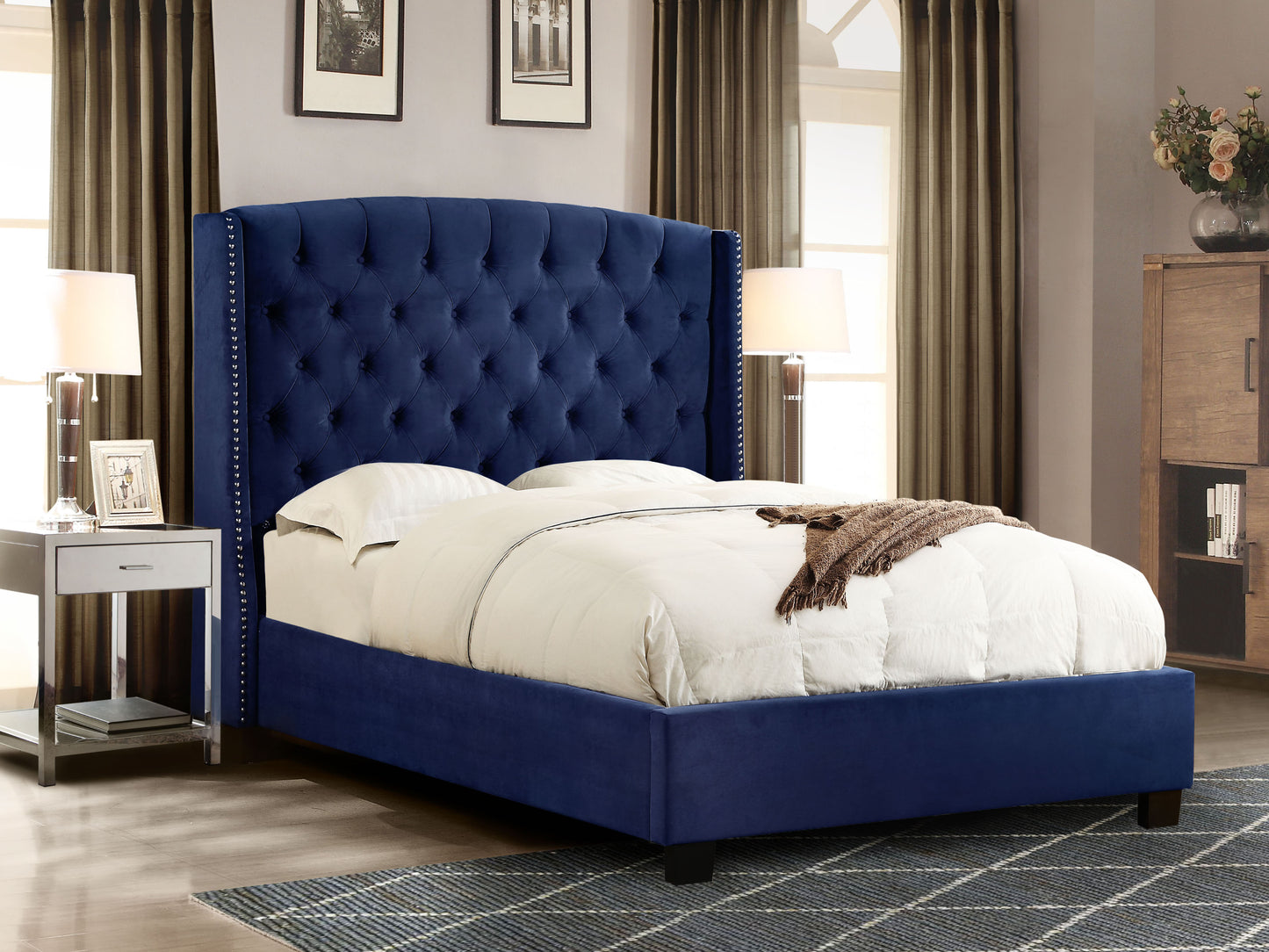 Majestic Eastern King Tufted Bed