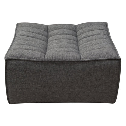 Marshall Scooped Seat Ottoman in Grey Fabric by Diamond Sofa