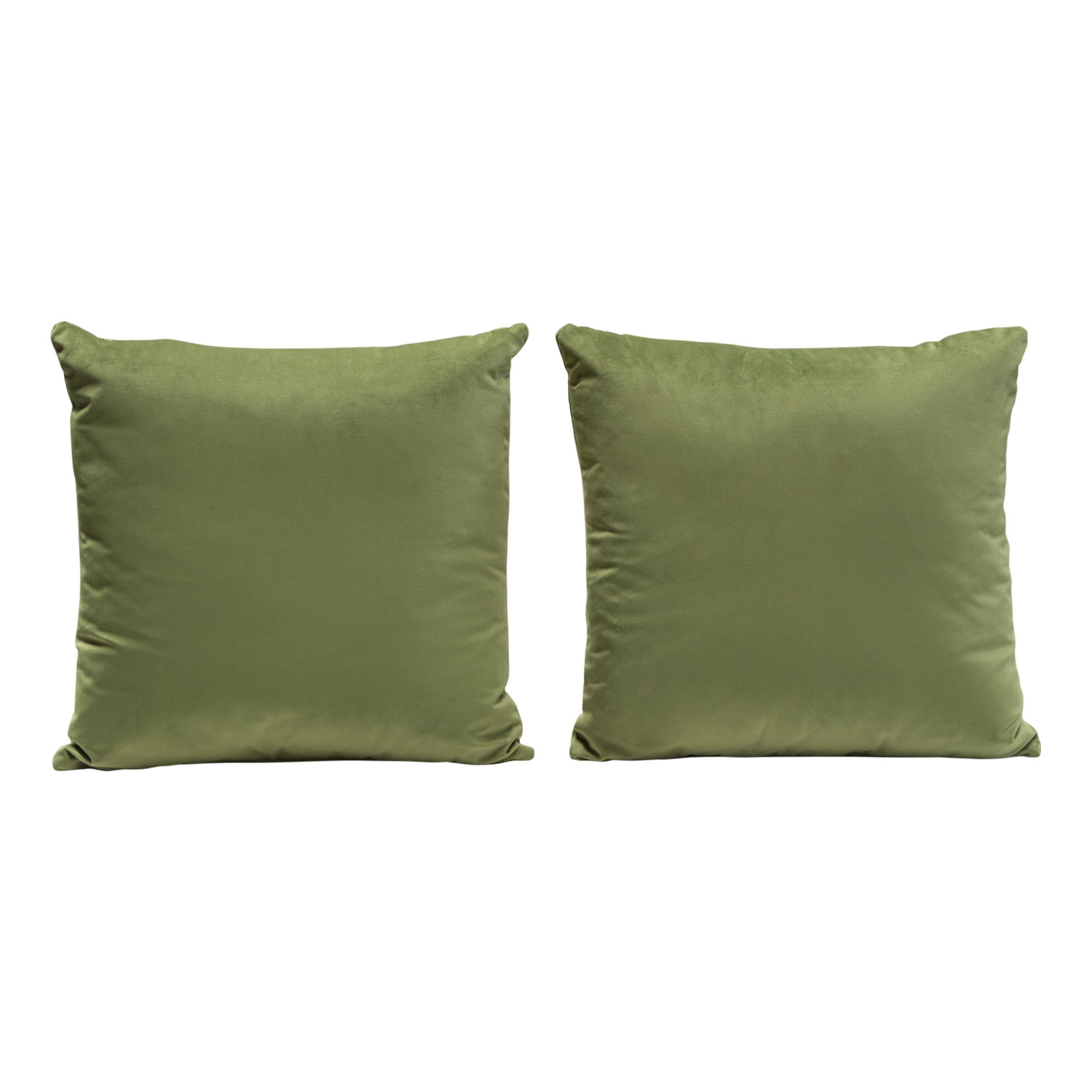 Set of (2) 16" Square Accent Pillows in Sage Green Velvet by Diamond Sofa