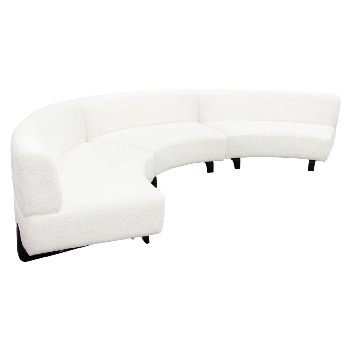 Vesper Modular Curved Armless Sofa 3 Piece Set