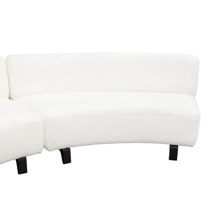 Vesper Modular Curved Armless Sofa 3 Piece Set