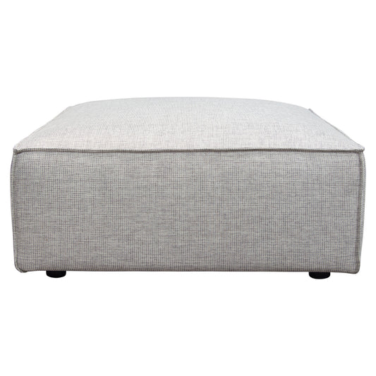 Vice Square Ottoman in Barley Fabric by Diamond Sofa