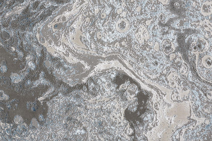 Azure Modern Metallic Oil Slick Rug