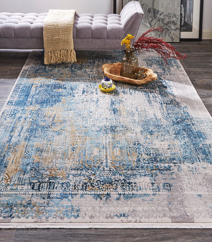 Cadiz Gradient Watercolor Distressed Rug