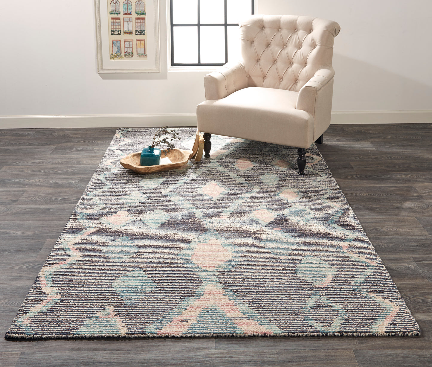 Brinker Pastel Diamond Tufted Rug