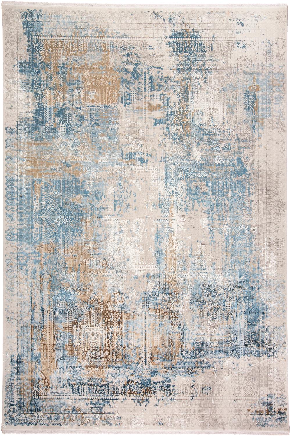 Cadiz Gradient Watercolor Distressed, Blue/Gray, 2ft-2in x 3ft-2in Accent Rug