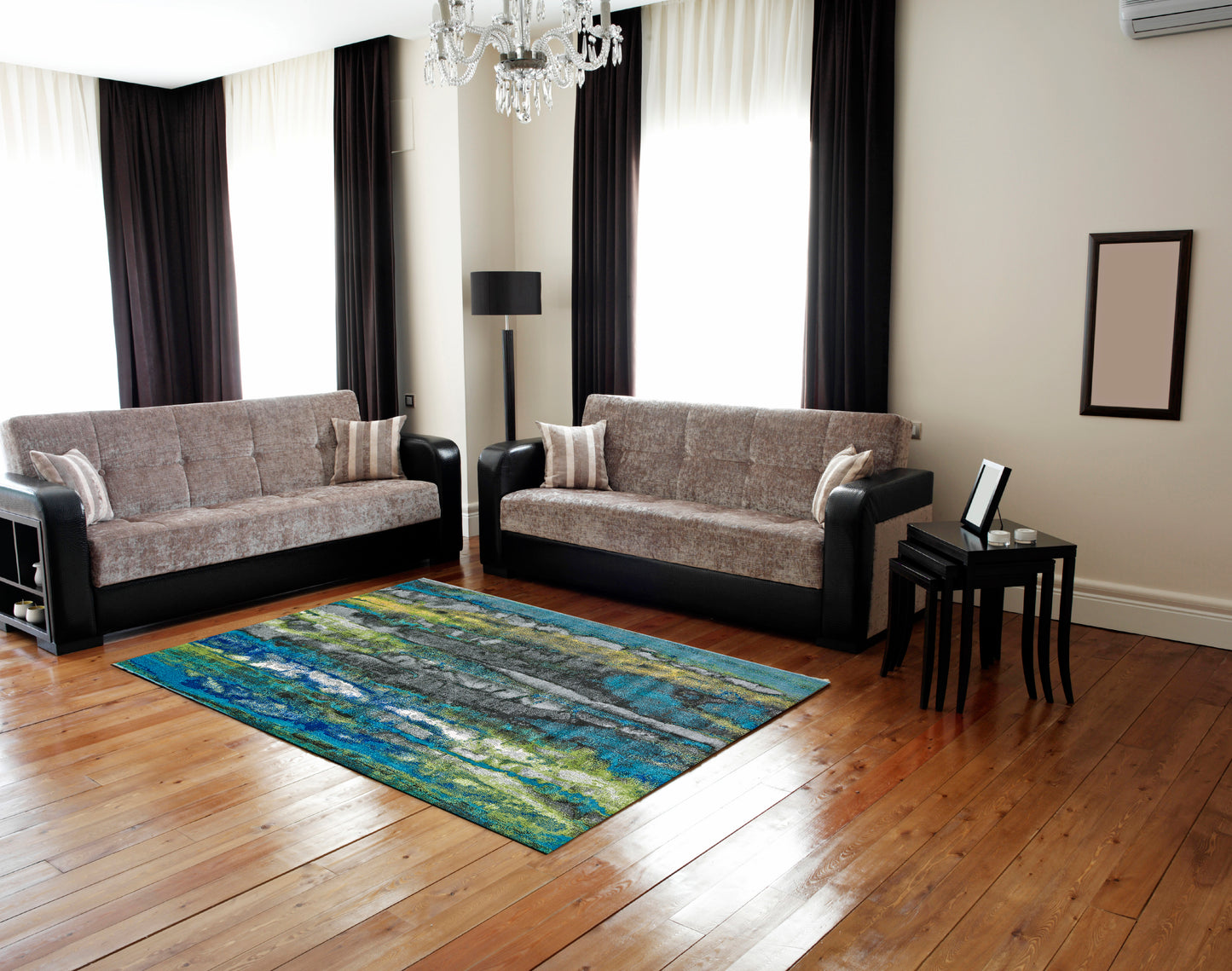 Brixton Contemporary Oil Slick Rug