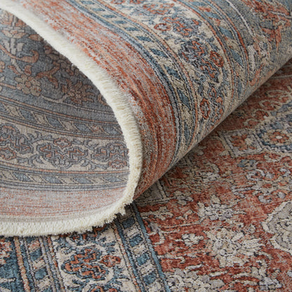 Azure Modern Metallic Oil Slick Rug